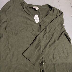 Green cropped cardigan women’s size L